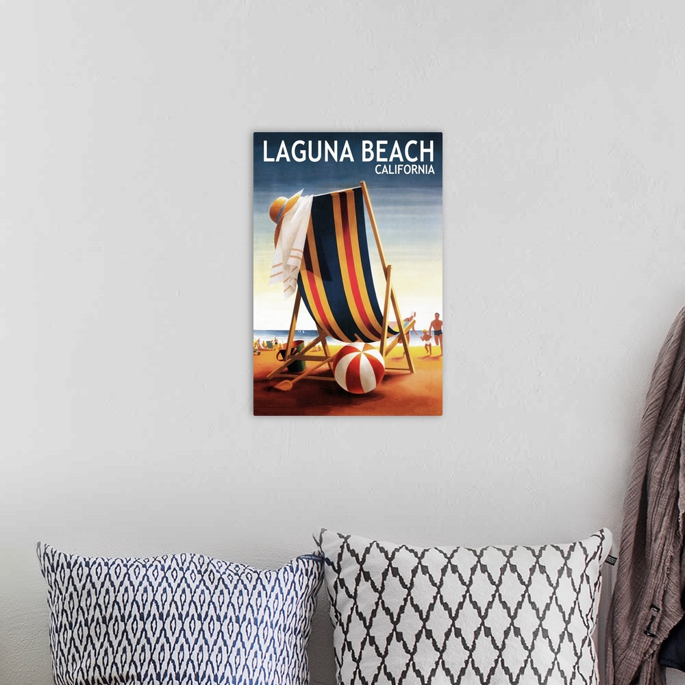 A bohemian room featuring Laguna Beach, California, Beach Chair and Ball