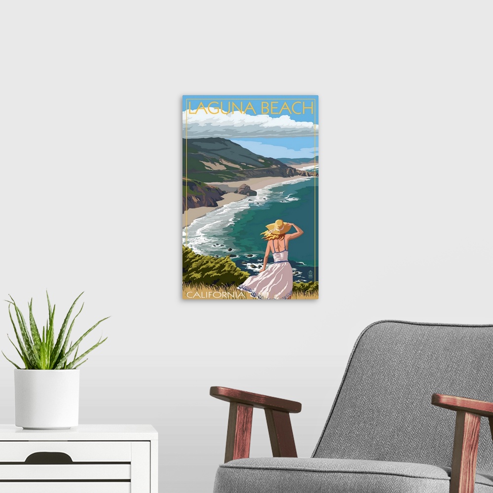 A modern room featuring Laguna Beach, California, Coast Scene
