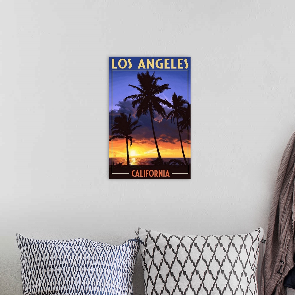 A bohemian room featuring Los Angeles, California, Palms and Sunset