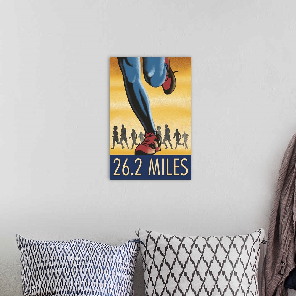 A bohemian room featuring Marathon - 26.2 Miles - Runners