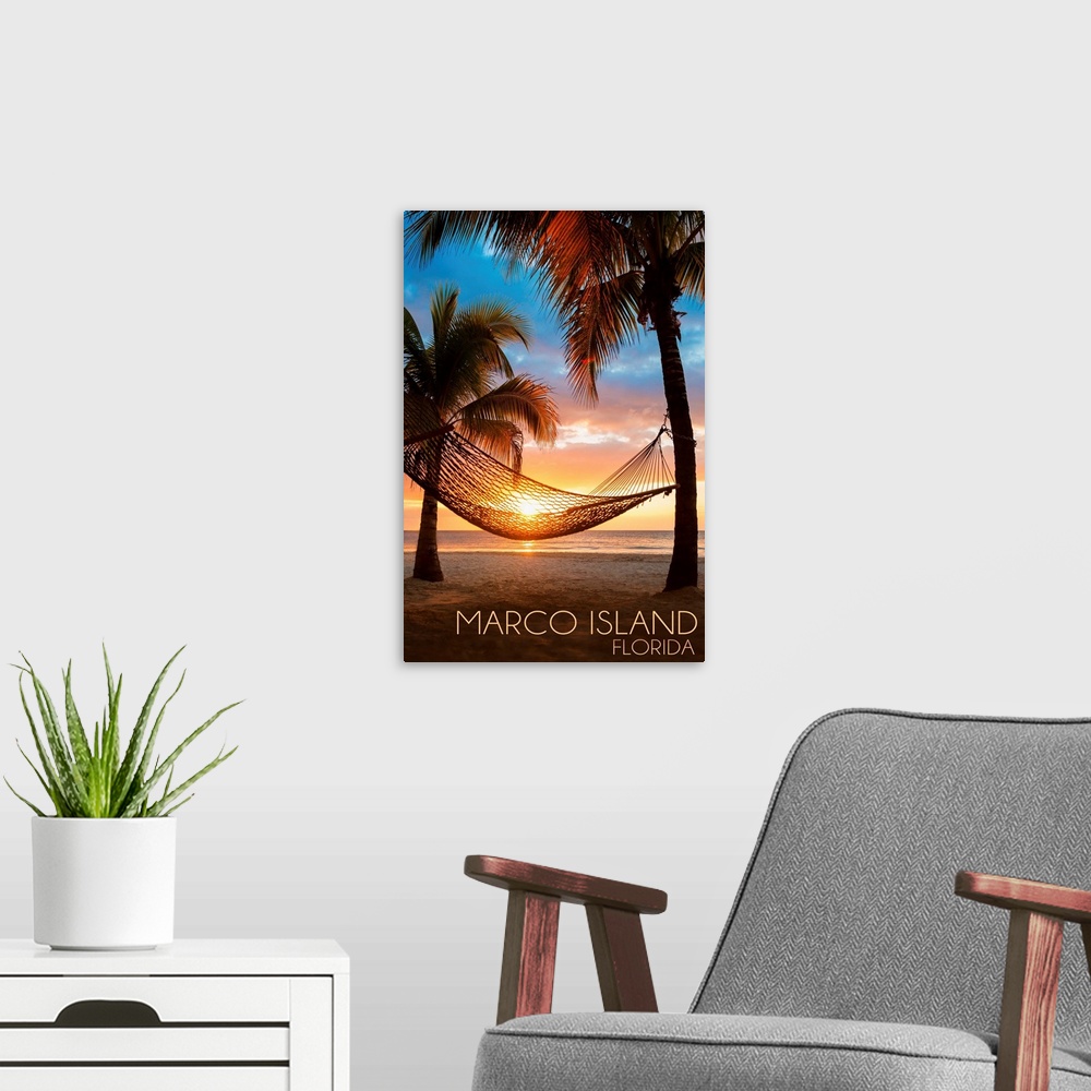 A modern room featuring Marco Island, Florida, Hammock and Sunset