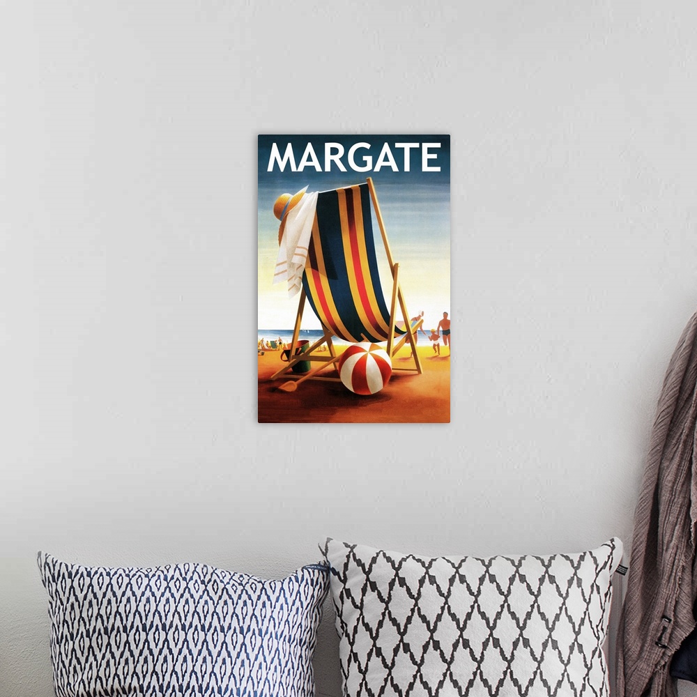 A bohemian room featuring Margate, New Jersey, Beach Chair and Ball
