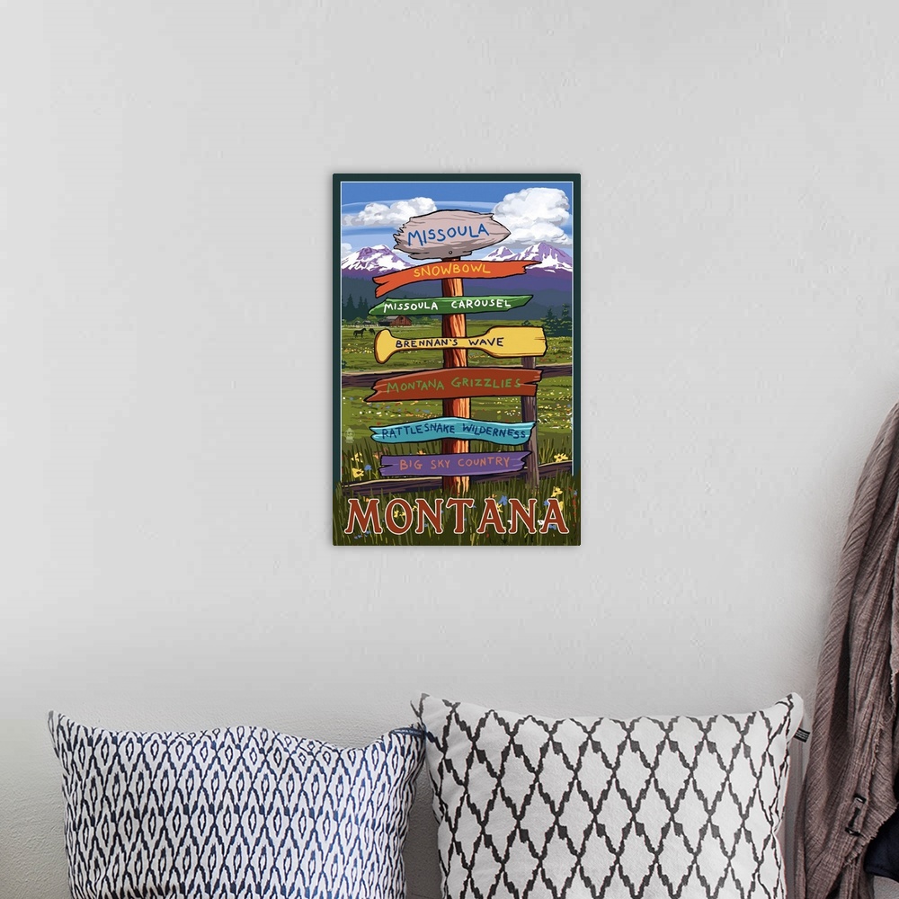A bohemian room featuring Missoula, Montana - Destination Signpost