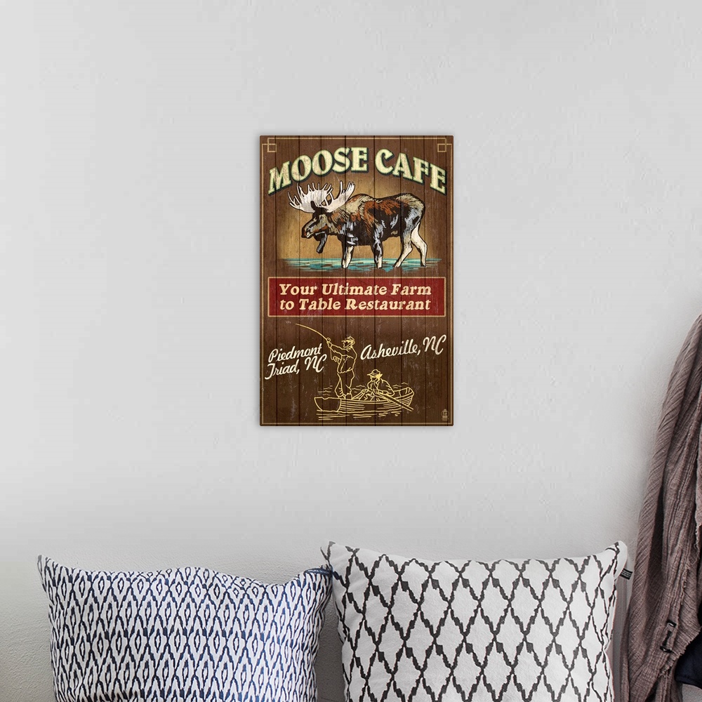 A bohemian room featuring Moose Cafe, Asheville, North Carolina
