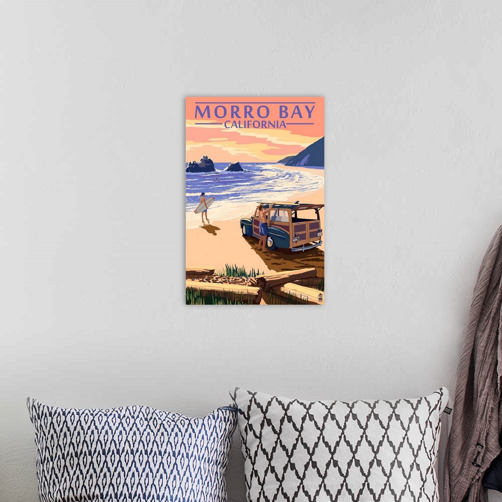 A bohemian room featuring Morro Bay, California, Woody on Beach