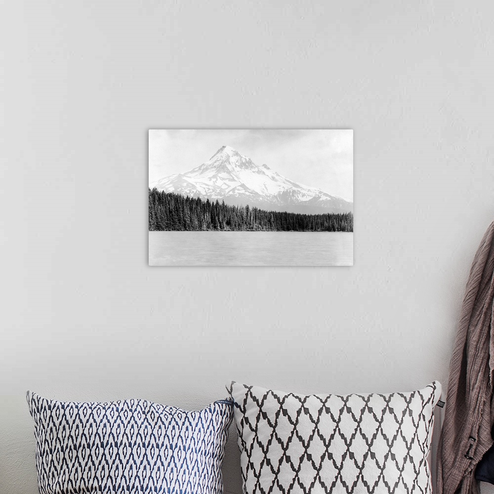 A bohemian room featuring Mt. Hood from Lost Lake in Oregon