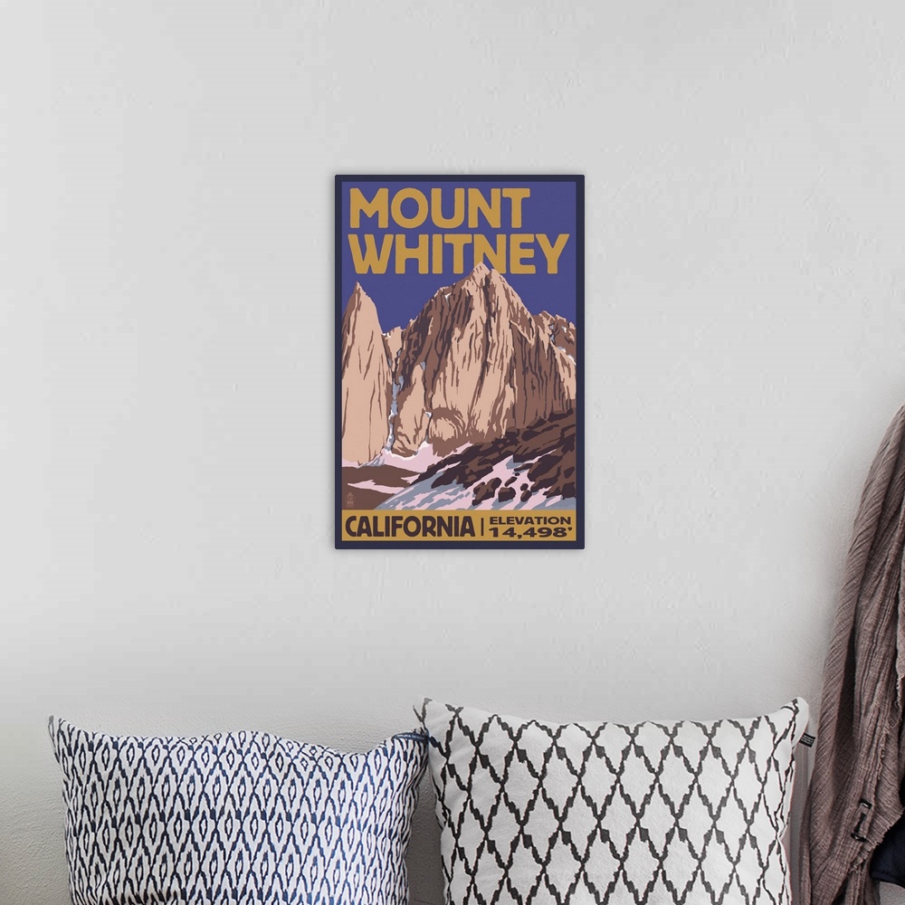 A bohemian room featuring Mt. Whitney, California Peak