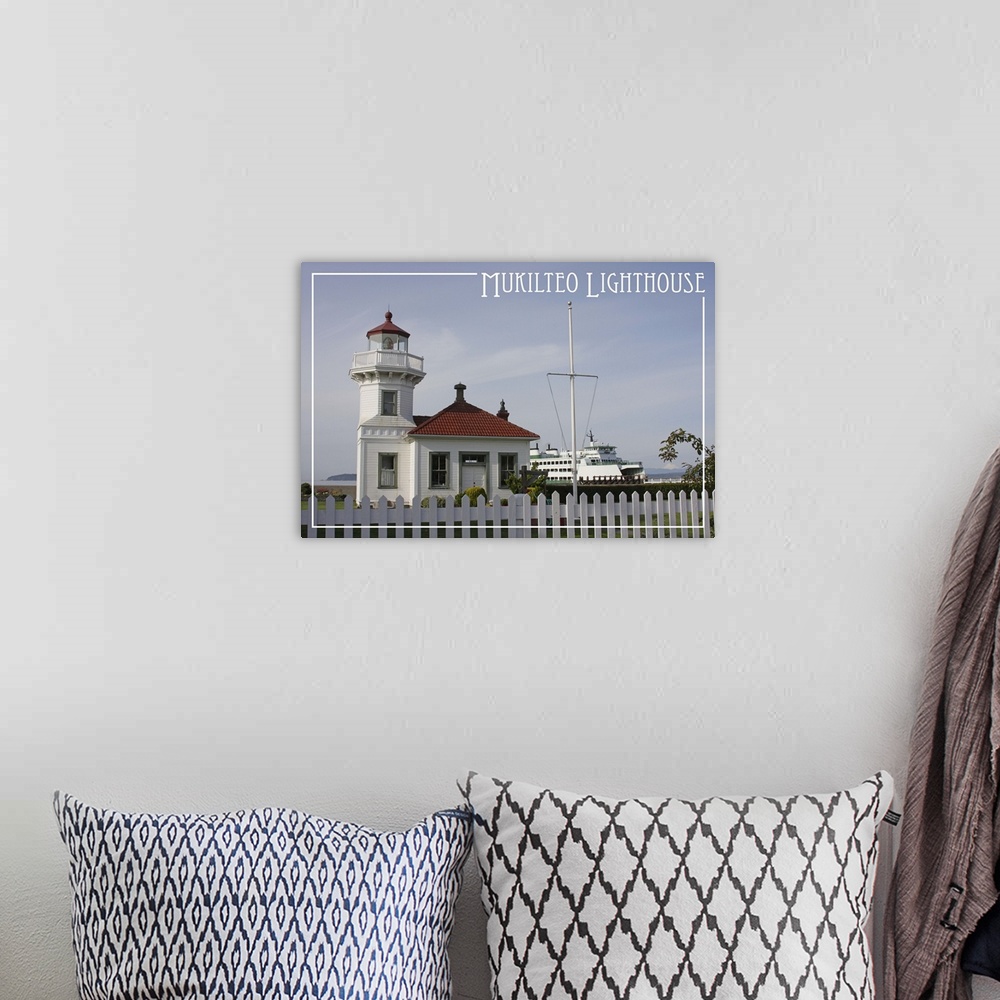 A bohemian room featuring Mukilteo Lighthouse, Mt. Baker and Ferry, Mukilteo, Washington