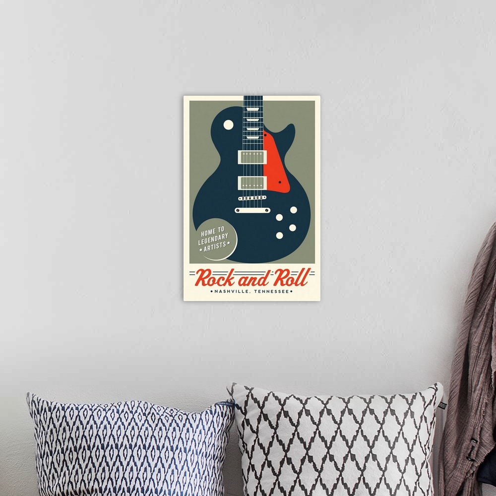A bohemian room featuring Nashville, Tennessee - Rock and Roll - Electric Guitar