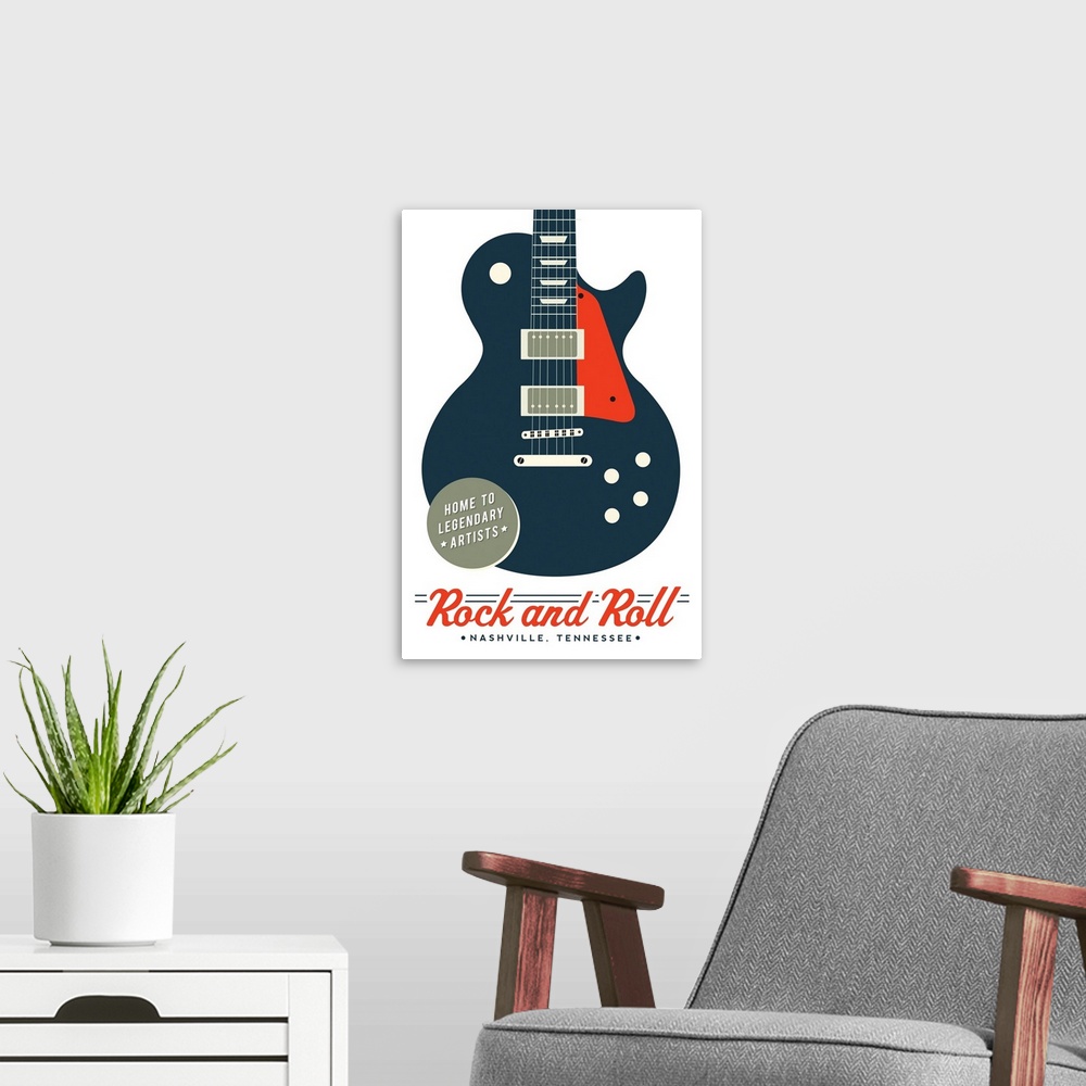 A modern room featuring Nashville, Tennessee - Rock & Roll - Guitar