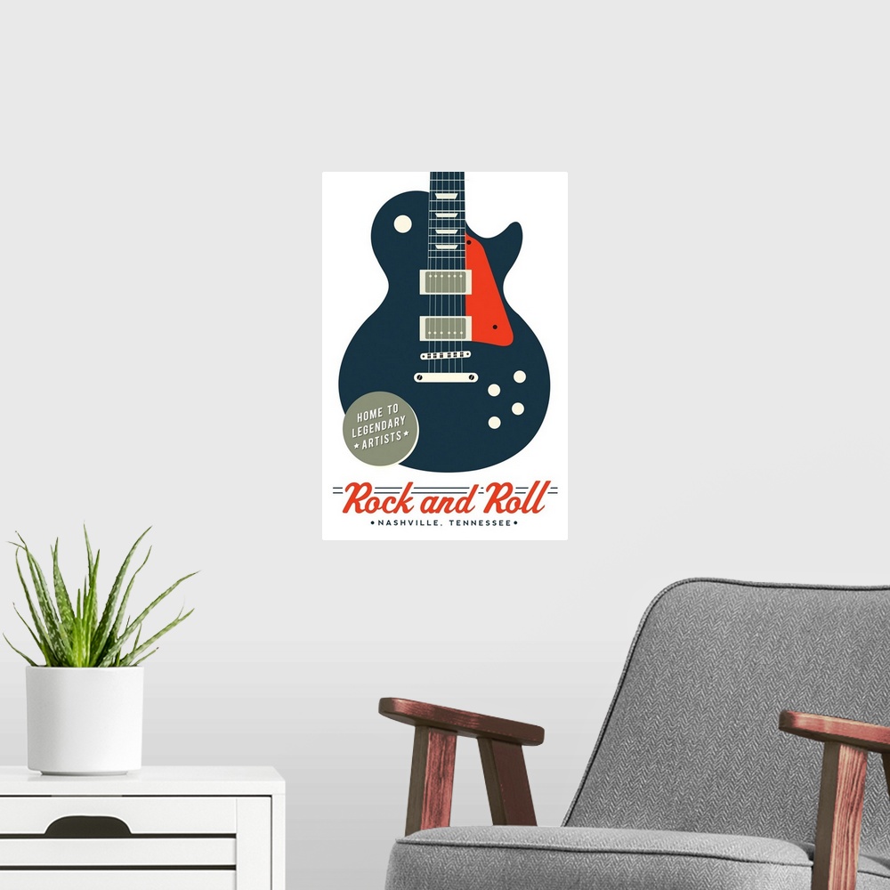 A modern room featuring Nashville, Tennessee - Rock & Roll - Guitar