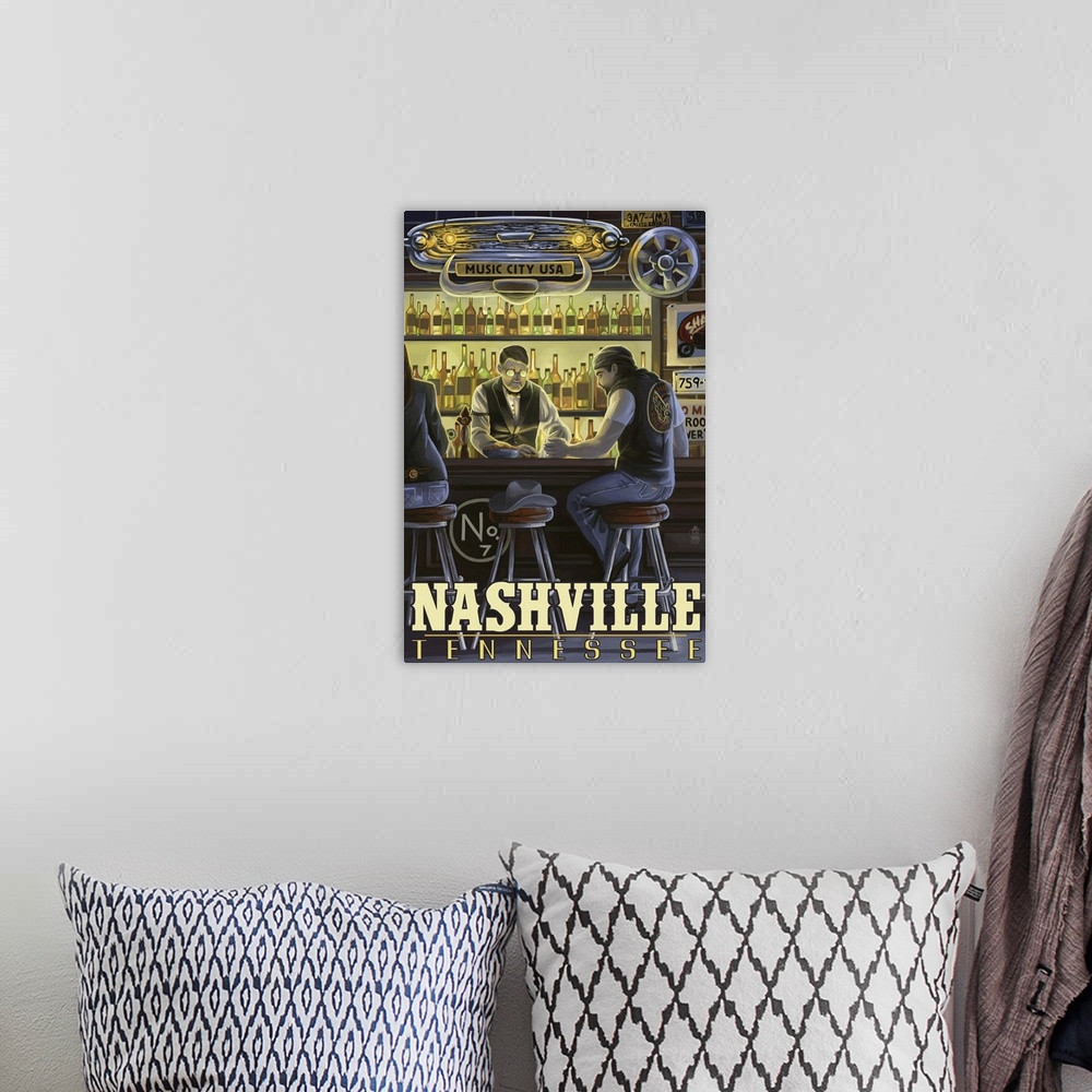 A bohemian room featuring Nashville, Tennessee, Saloon Scene