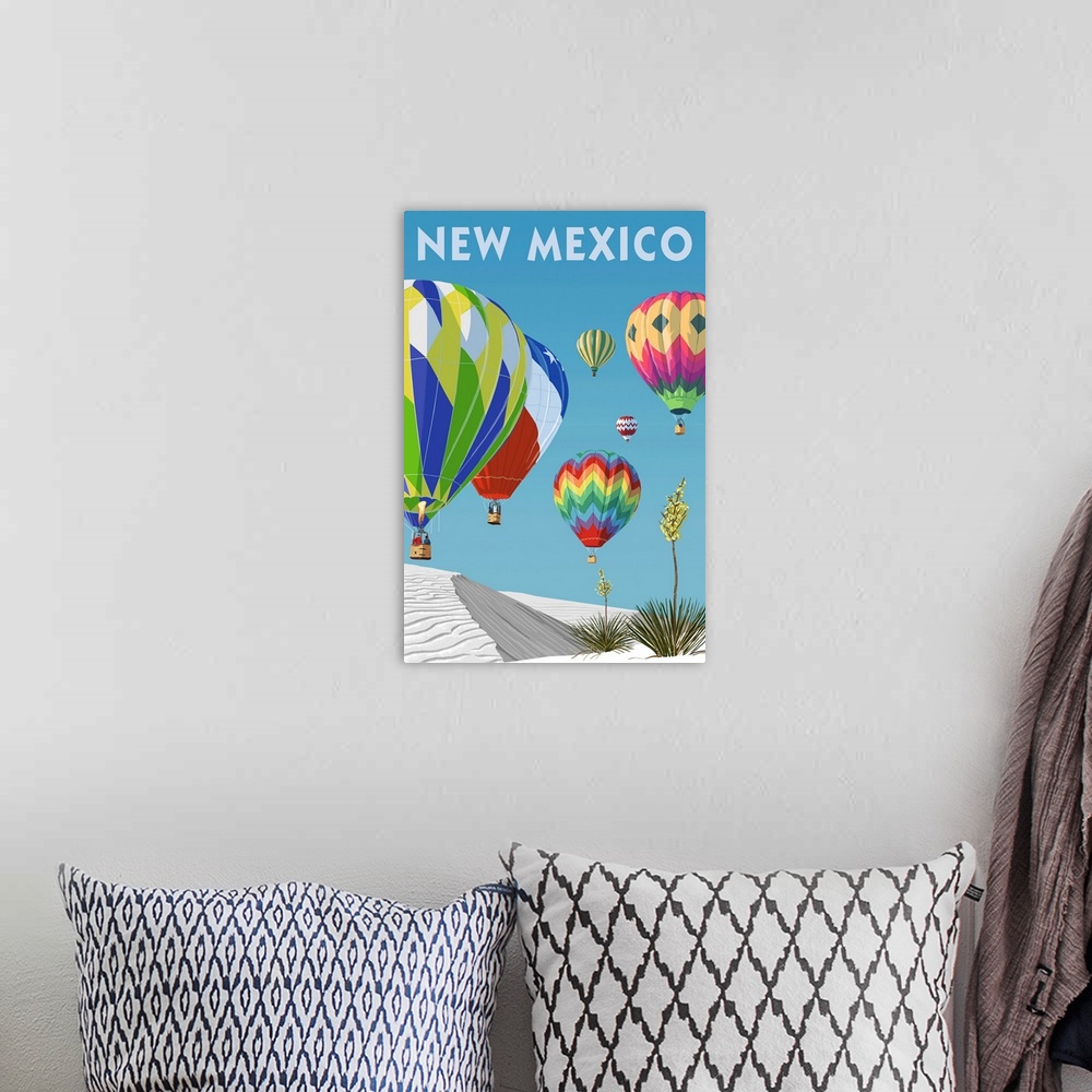 A bohemian room featuring New Mexico - Hot Air Balloons
