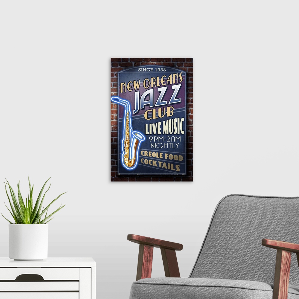 A modern room featuring New Orleans, Louisiana, Jazz Club