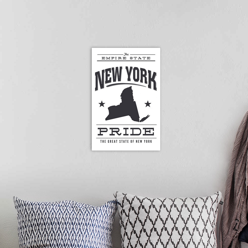 A bohemian room featuring New York State Pride (Black)