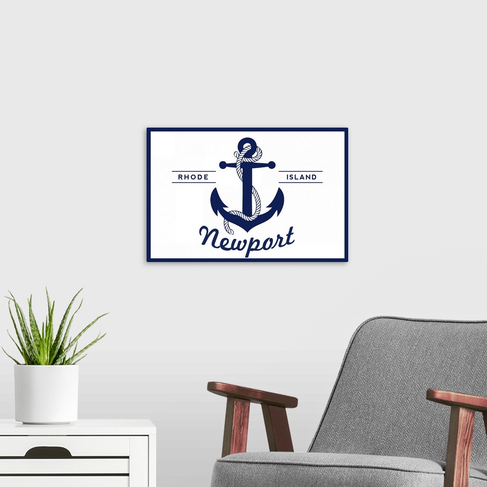 A modern room featuring Newport, Rhode Island, Anchor Design (Horizontal)