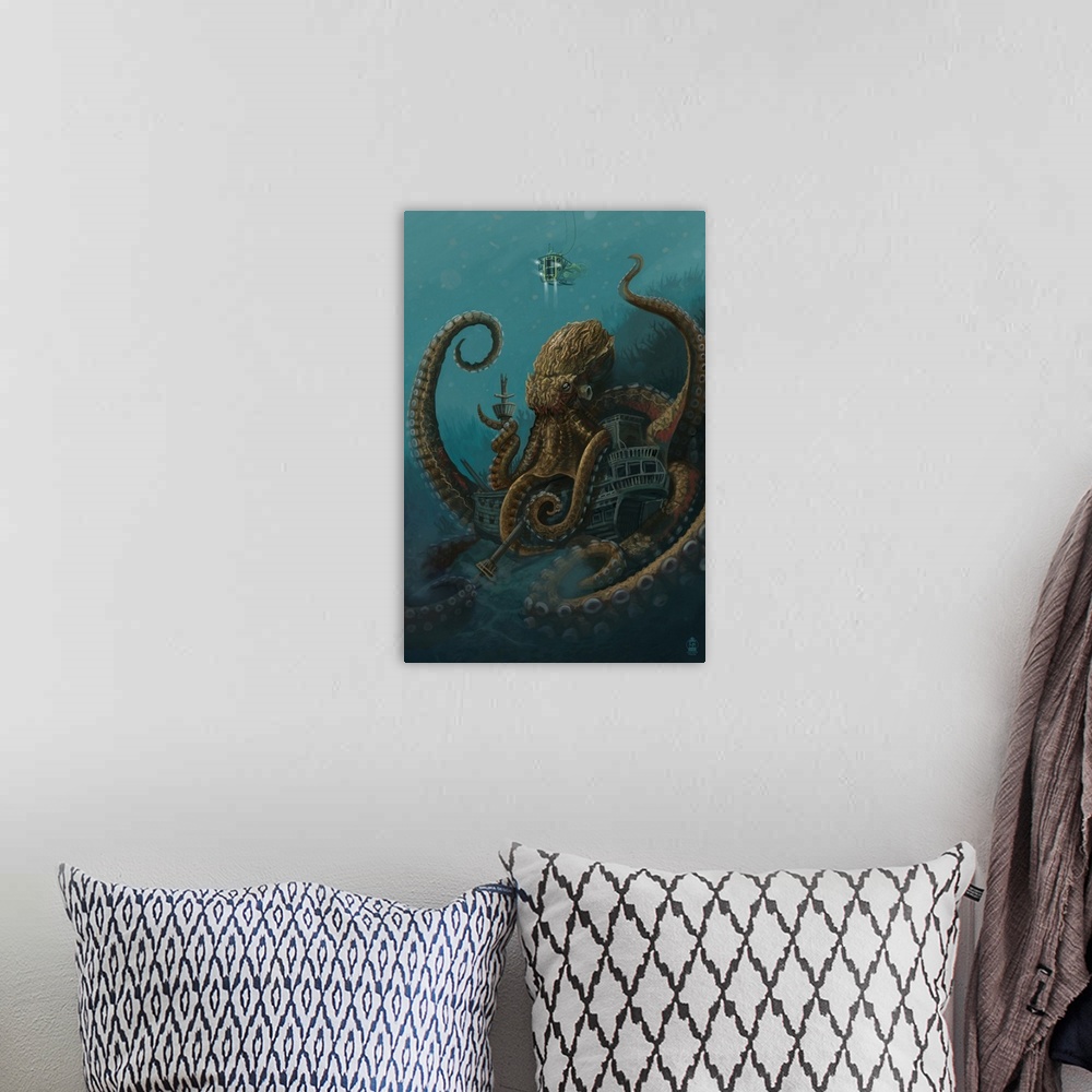 A bohemian room featuring Octopus and Submersible