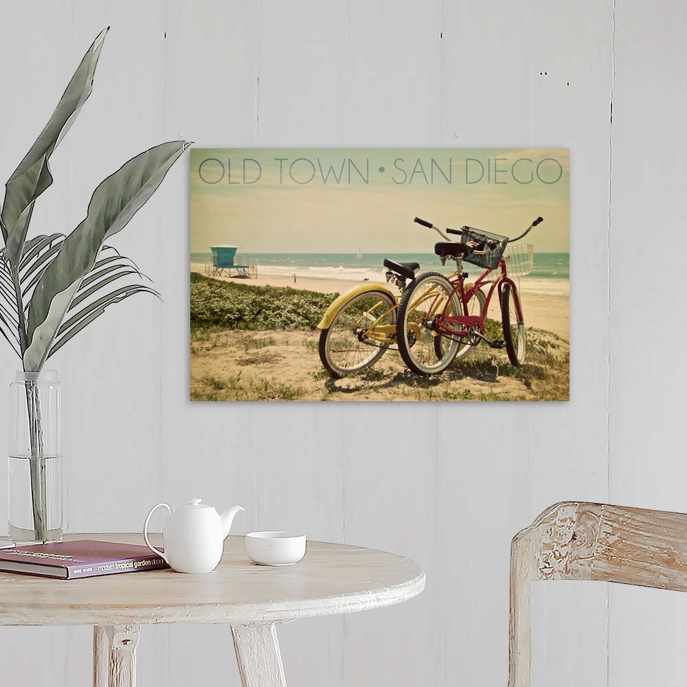 A farmhouse room featuring Old Town, San Diego, California, Bicycles and Beach Scene
