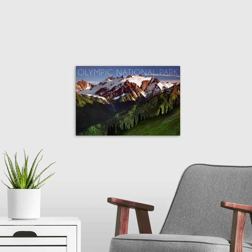 A modern room featuring Olympic National Park, Washington, Mount Olympus