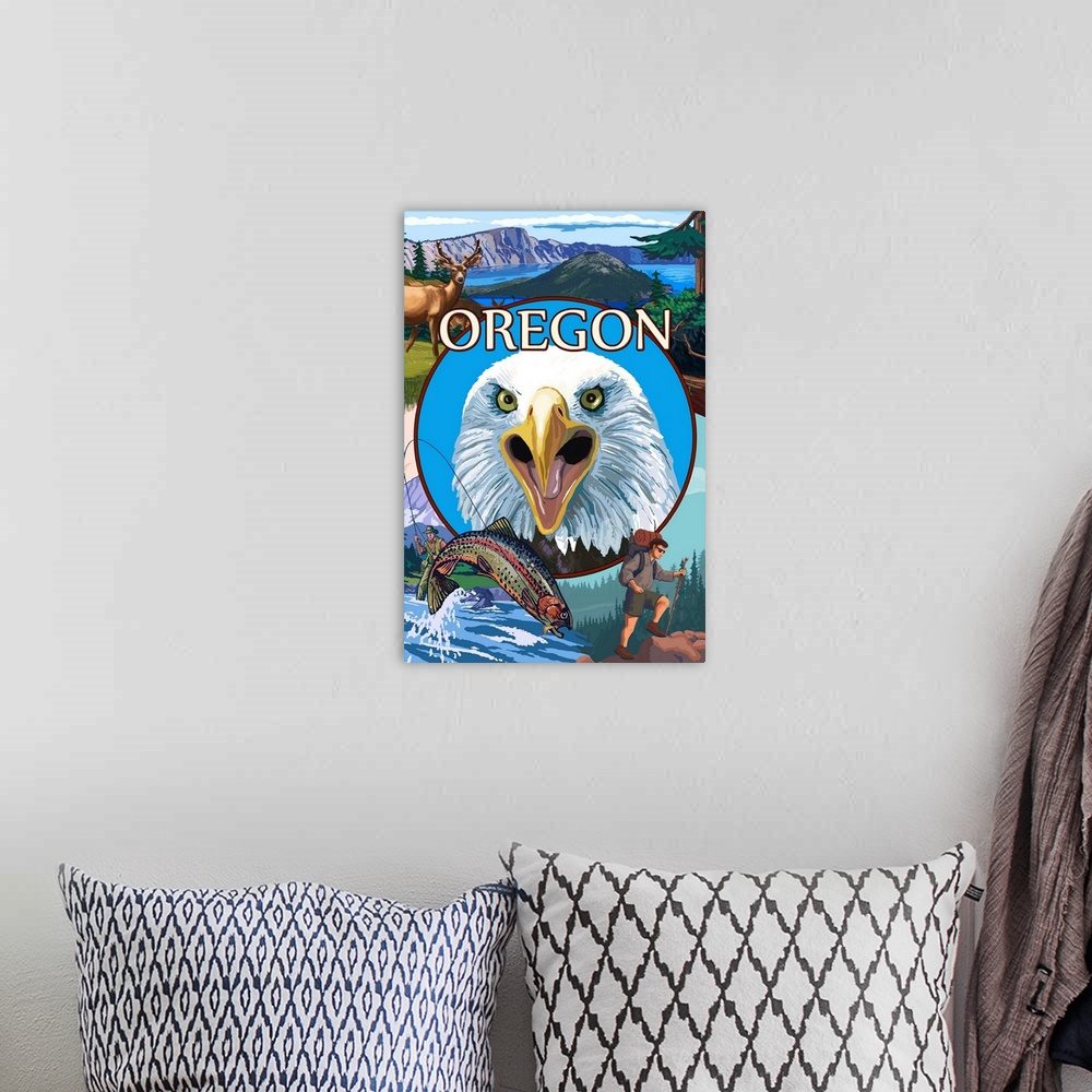 A bohemian room featuring Oregon, Wildlife Montage