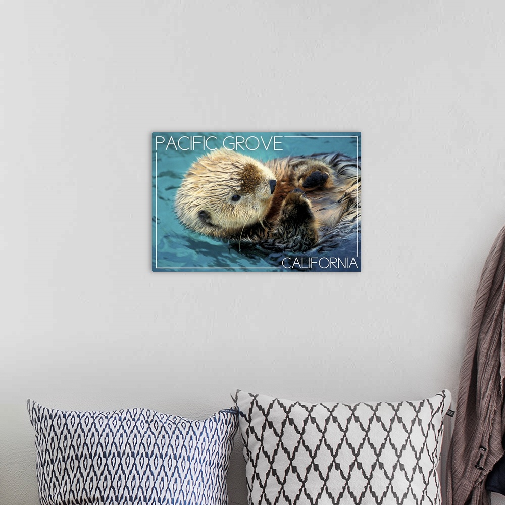 A bohemian room featuring Pacific Grove, California, Sea Otter