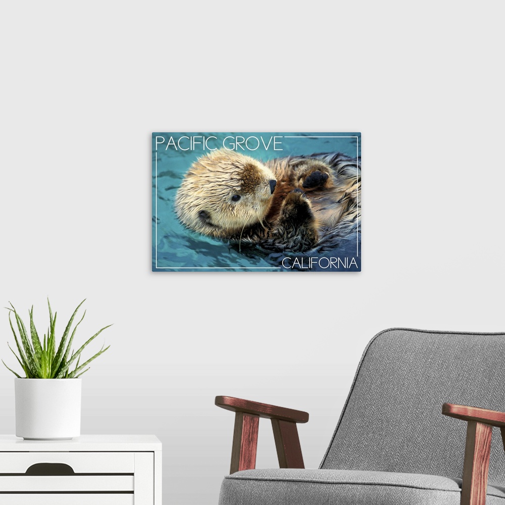 A modern room featuring Pacific Grove, California, Sea Otter