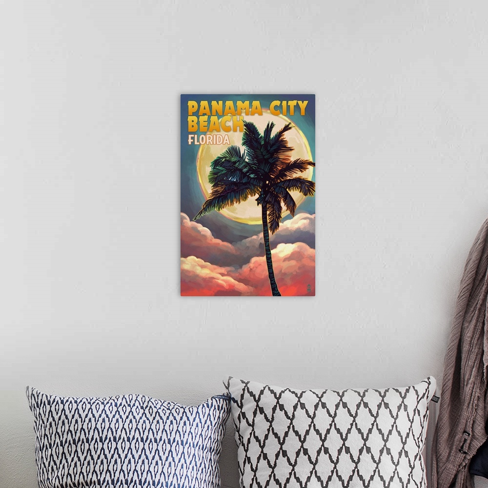 A bohemian room featuring Panama City Beach, Florida, Palm and Moon