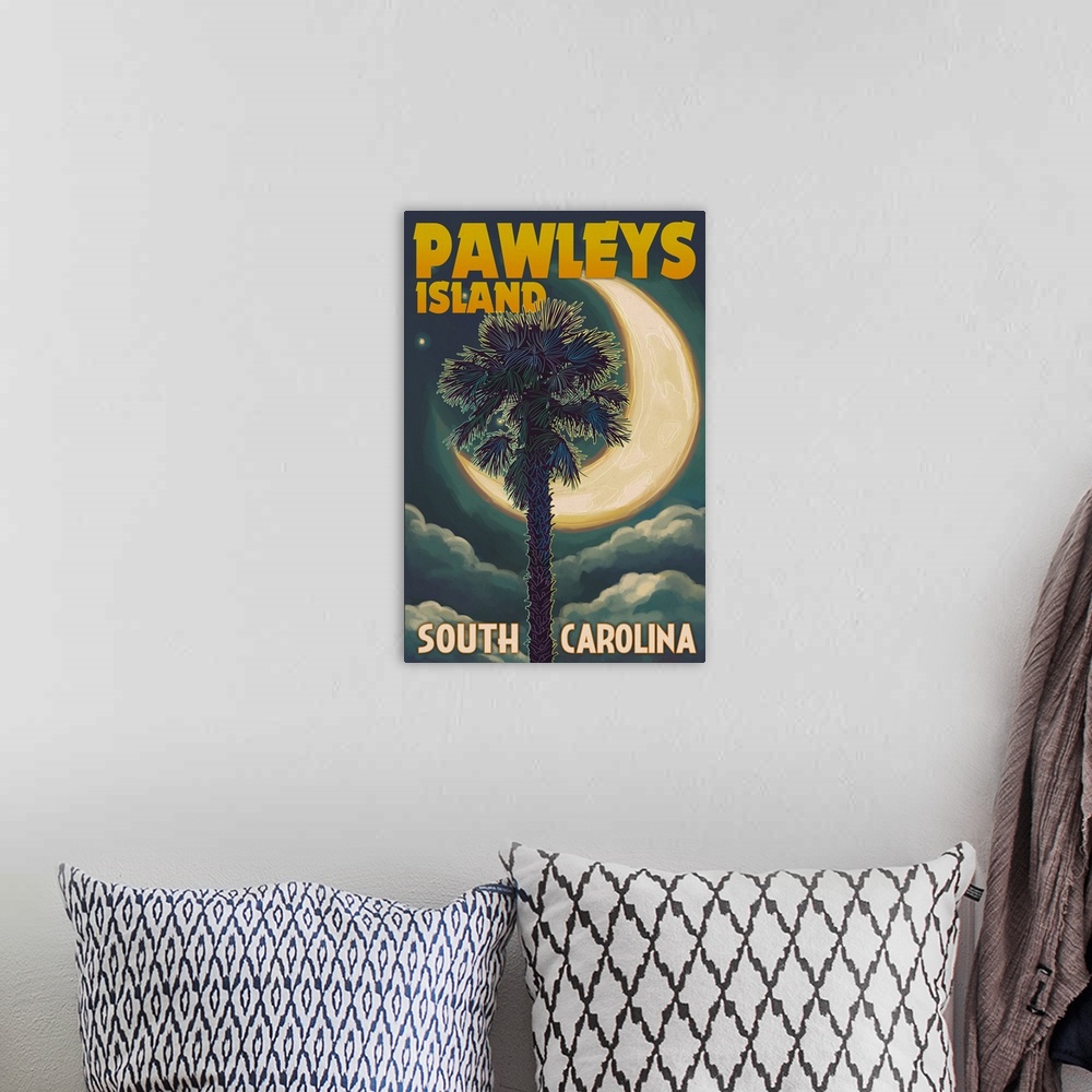 A bohemian room featuring Pawleys Island, South Carolina, Palmetto Moon and Palm