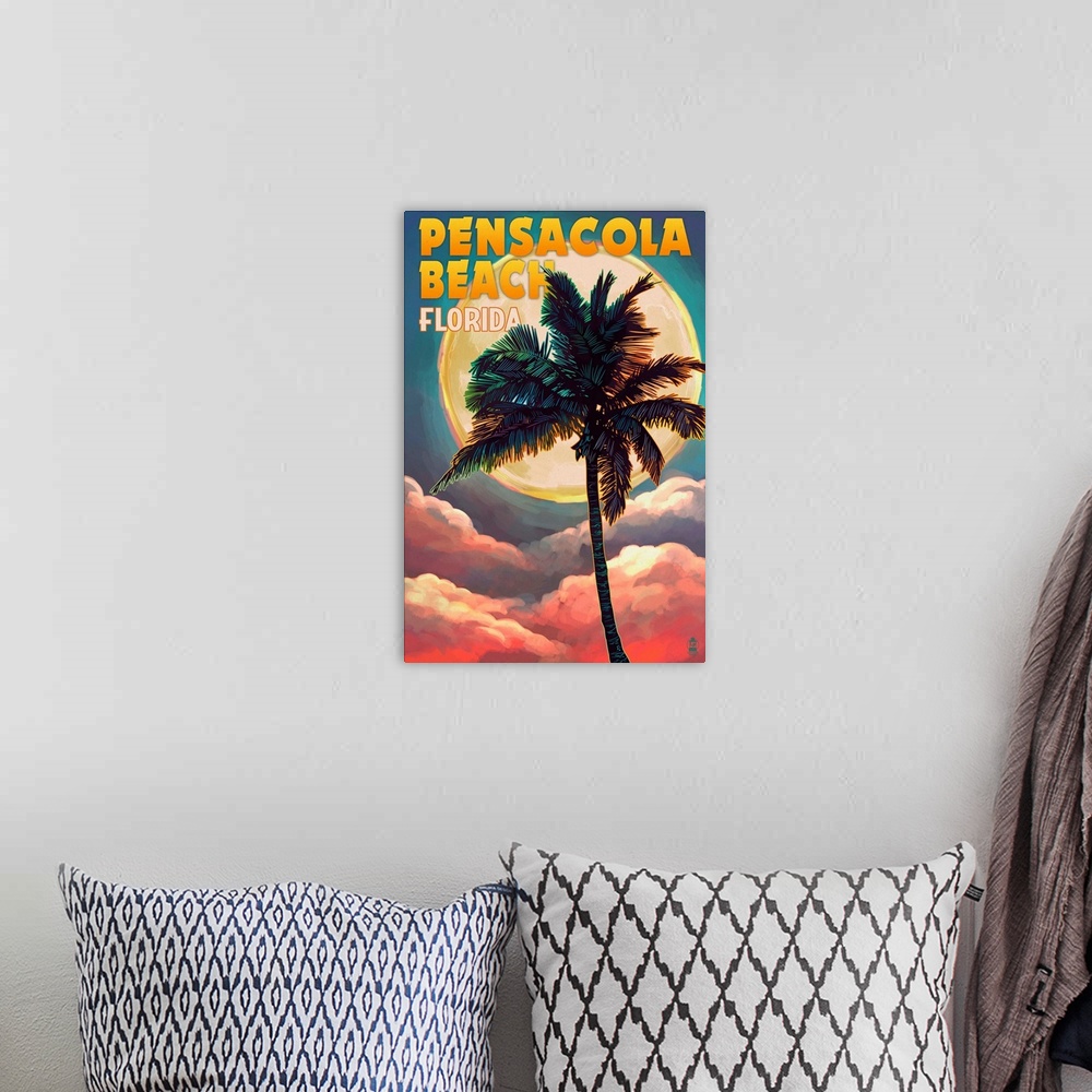A bohemian room featuring Pensacola Beach, Florida, Palm and Moon