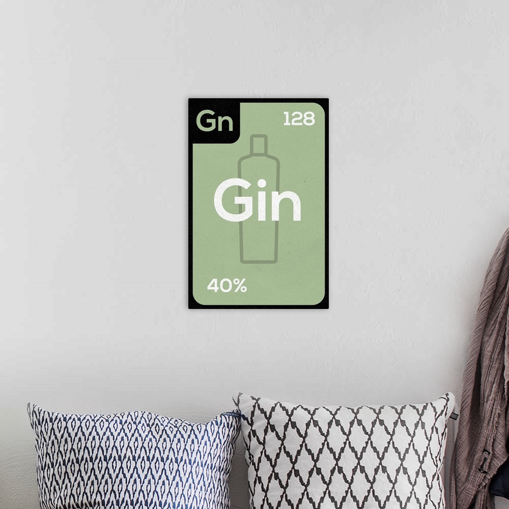 A bohemian room featuring Periodic Drinks - Gin