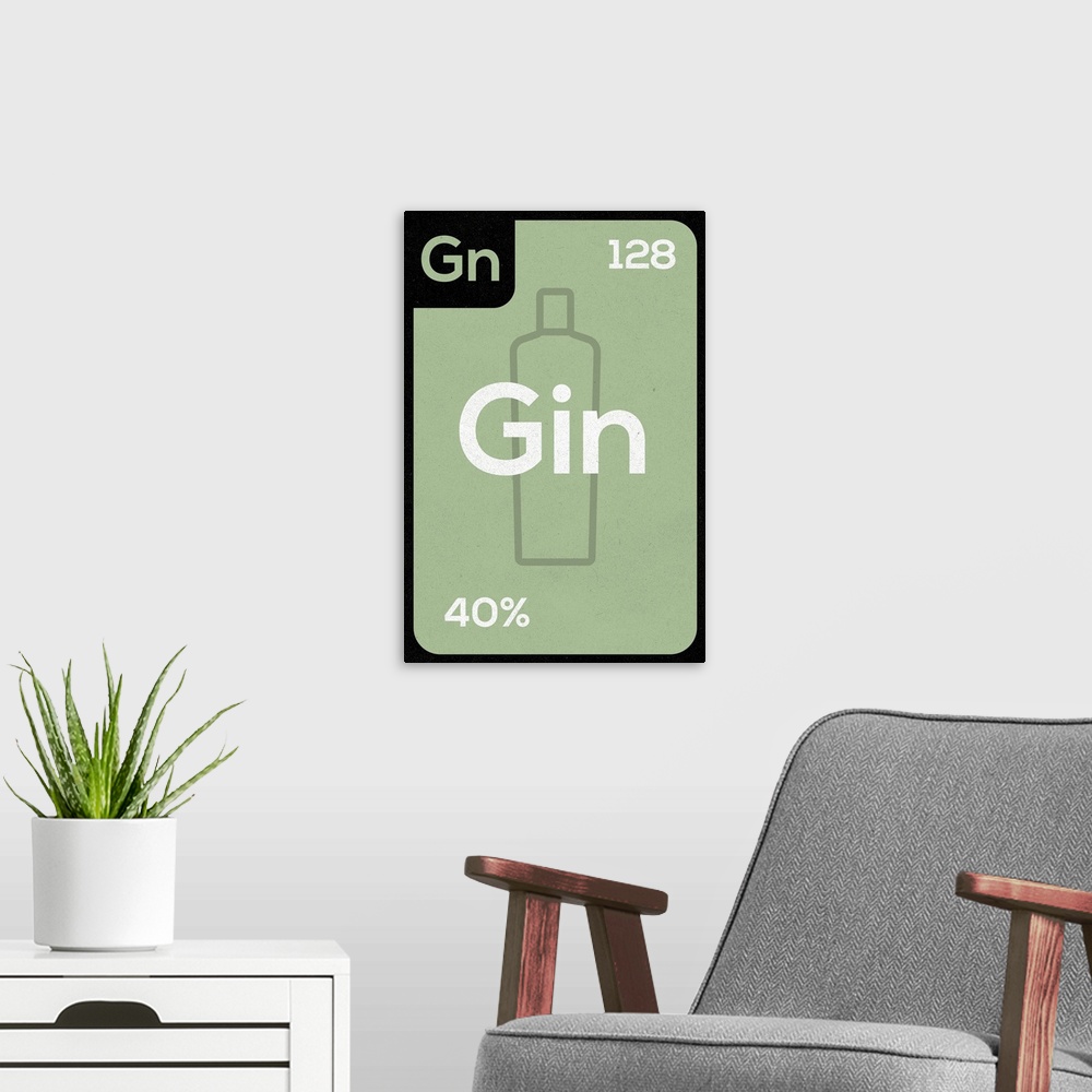 A modern room featuring Periodic Drinks - Gin