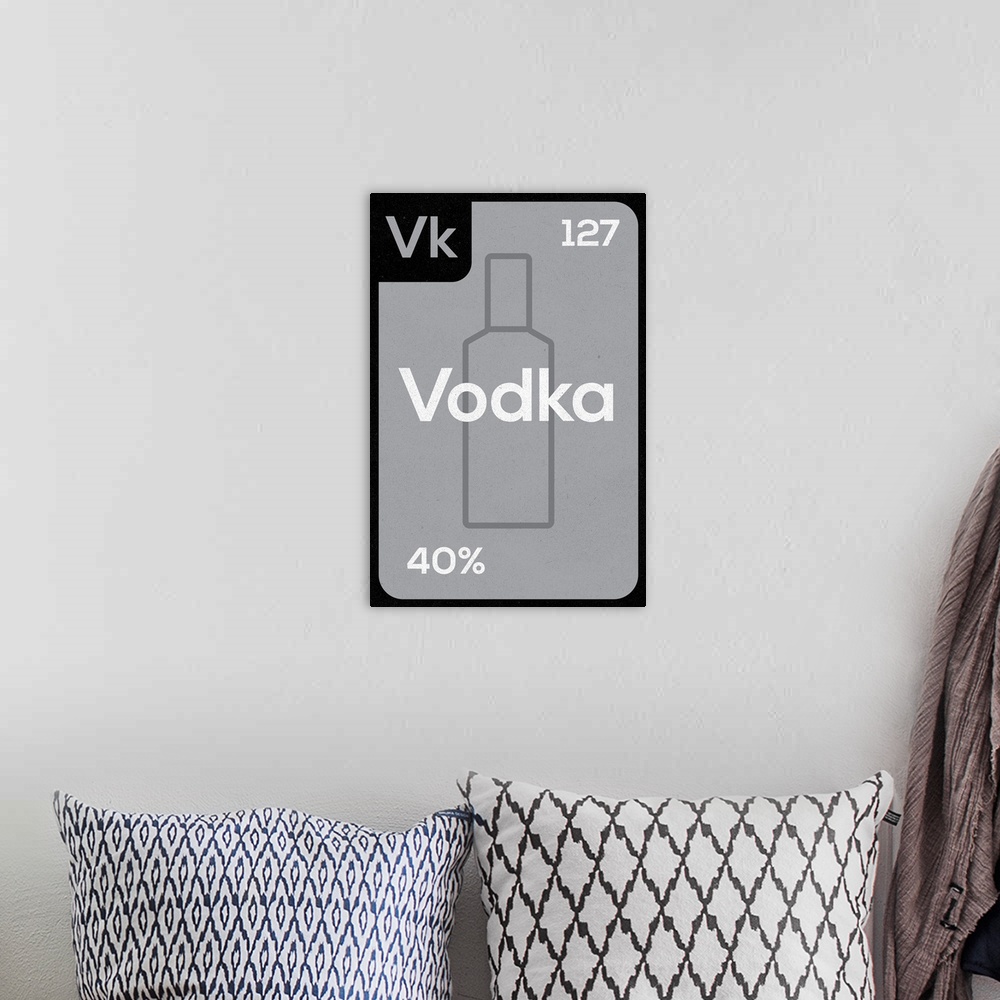 A bohemian room featuring Periodic Drinks - Vodka