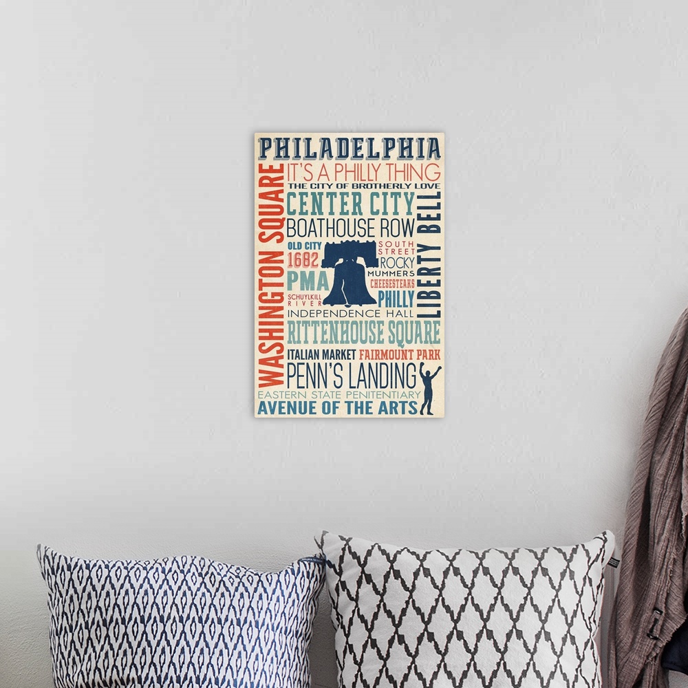 A bohemian room featuring Philadelphia, PA, Typography