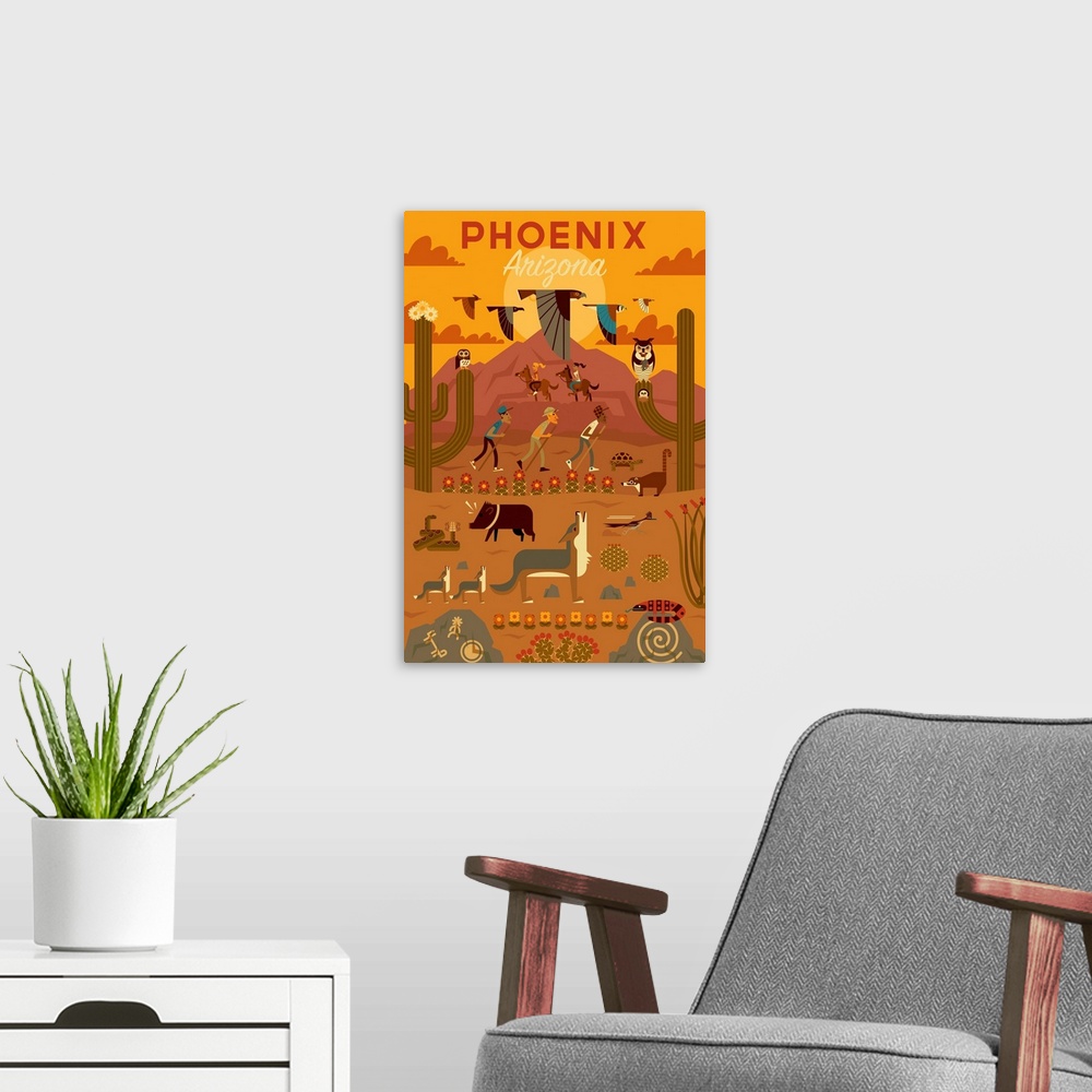 A modern room featuring Phoenix, Arizona - Geometric