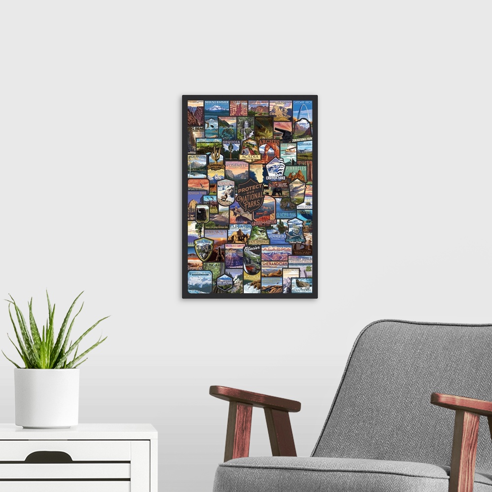 A modern room featuring Protect Our National Parks - Collage