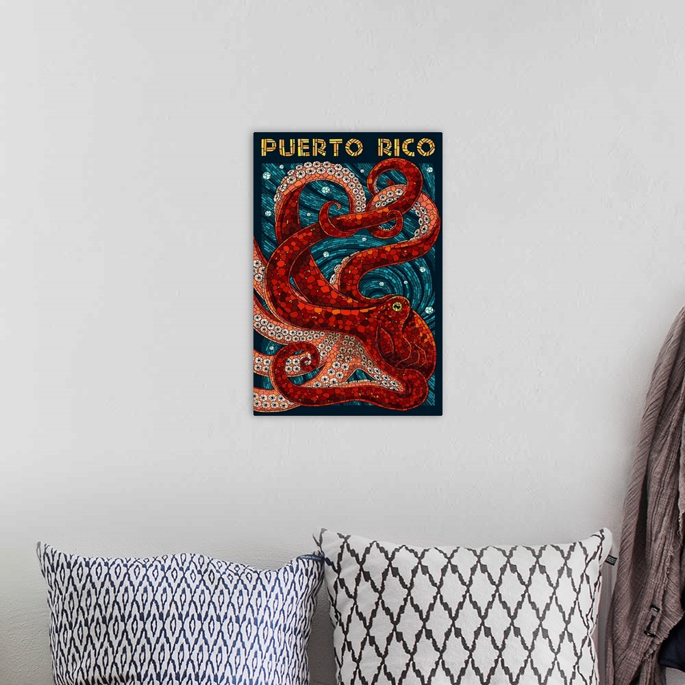 A bohemian room featuring Puerto Rico, Octopus Mosaic