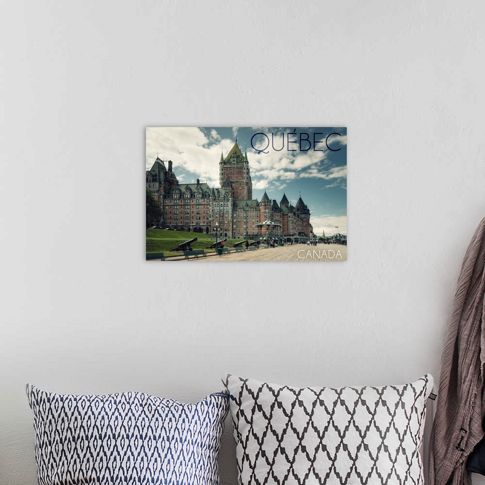 A bohemian room featuring Quebec, Canada, Chateau Frontenac Cannons