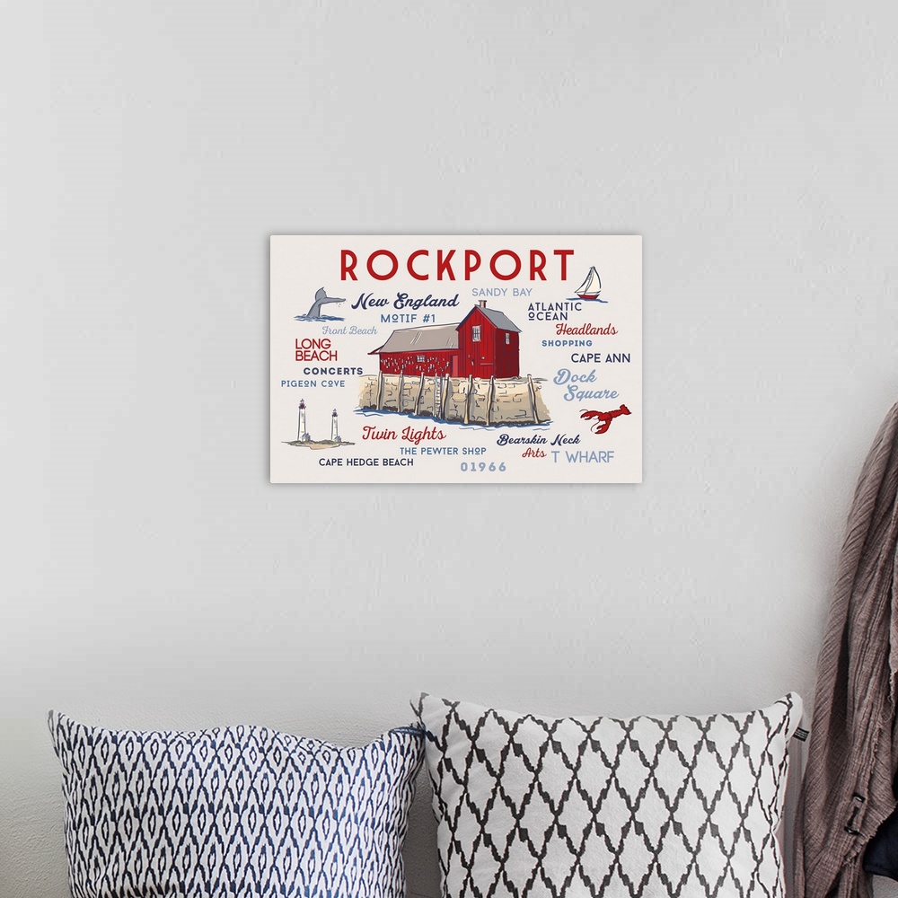 A bohemian room featuring Rockport, Massachusetts