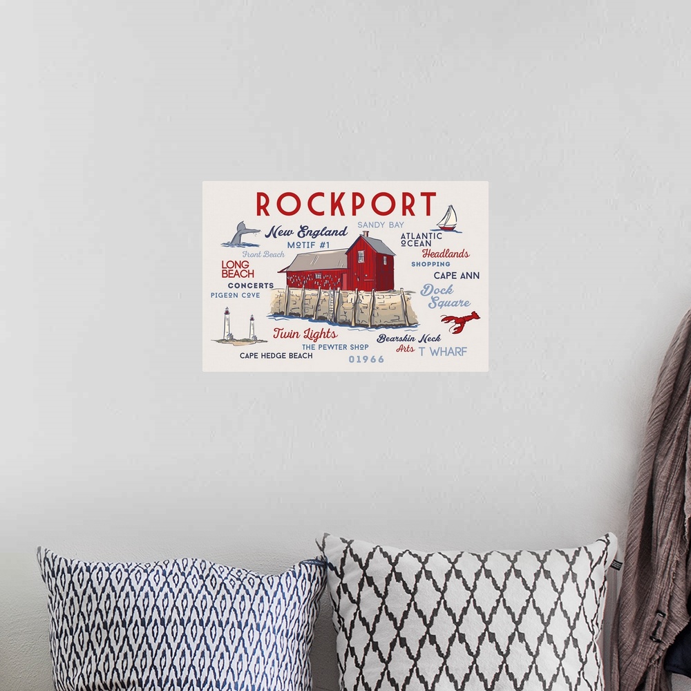 A bohemian room featuring Rockport, Massachusetts