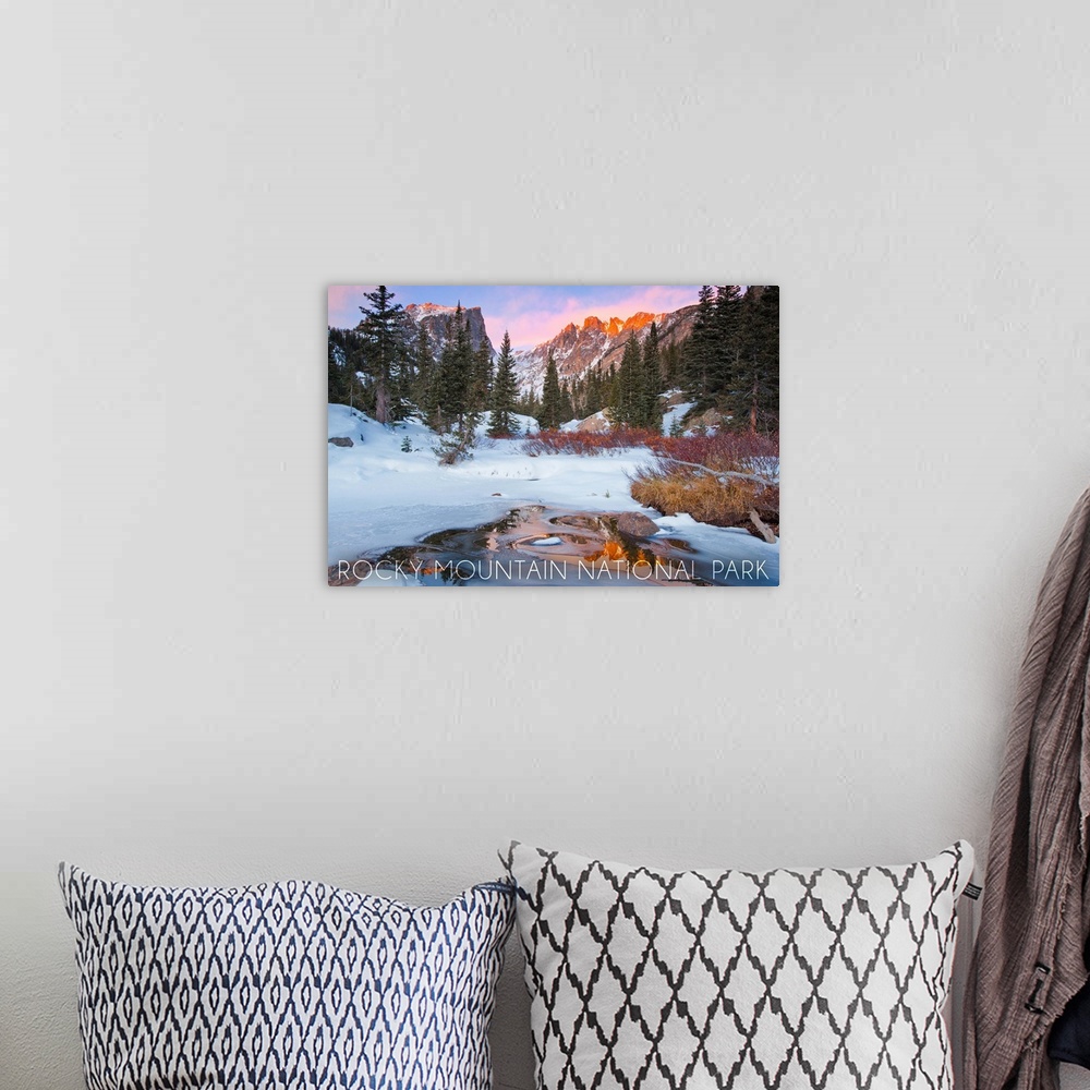 A bohemian room featuring Rocky Mountain National Park, Colorado, Snowy Valley