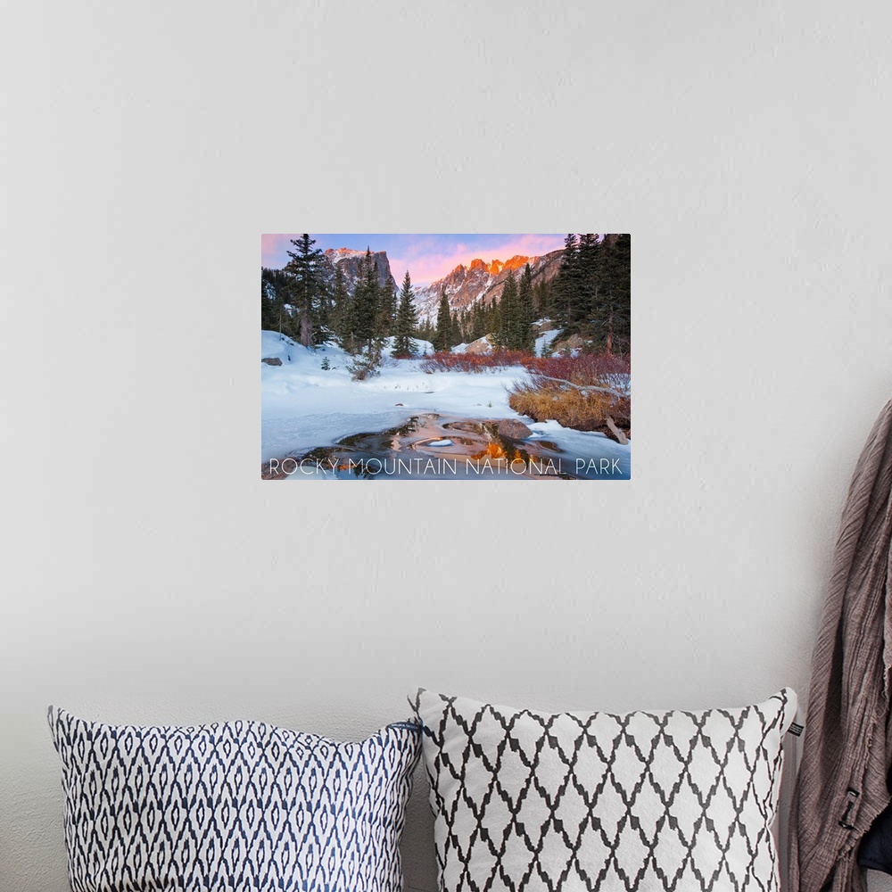 A bohemian room featuring Rocky Mountain National Park, Colorado, Snowy Valley