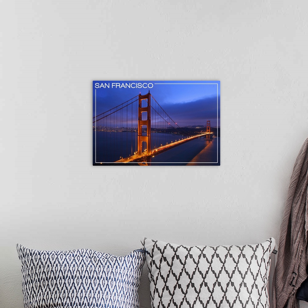 A bohemian room featuring San Francisco, California - Golden Gate Bridge and Skyline