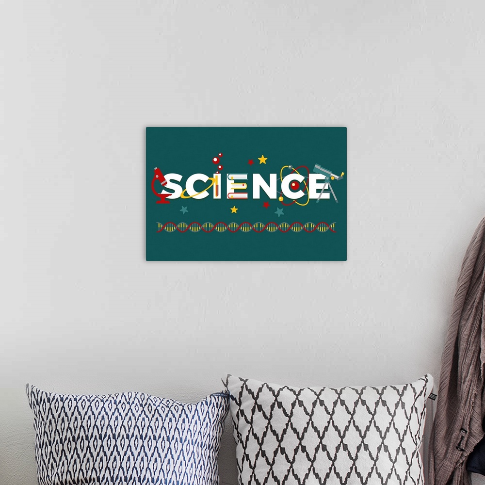 A bohemian room featuring Science - Teal
