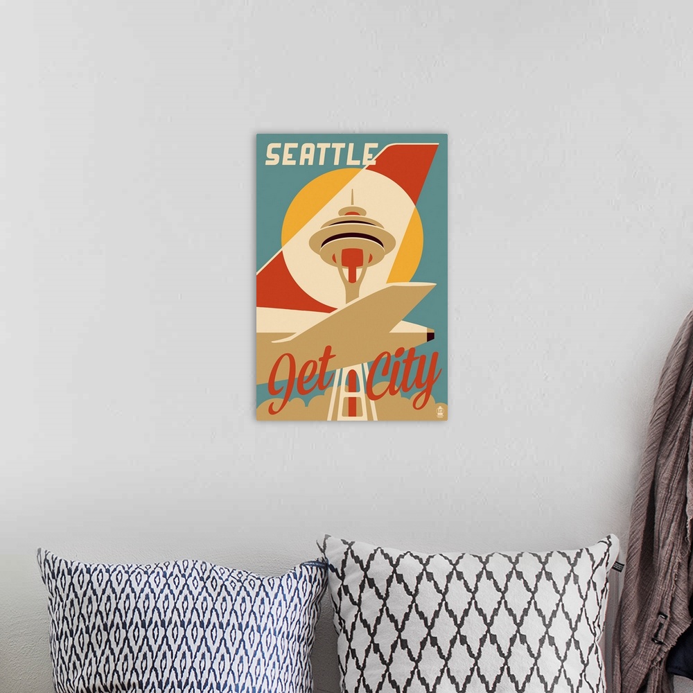A bohemian room featuring Seattle, Washington - Jet City