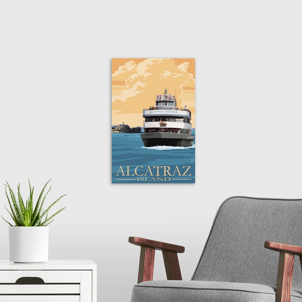 A modern room featuring Ship, Alcatraz Island, San Francisco, California