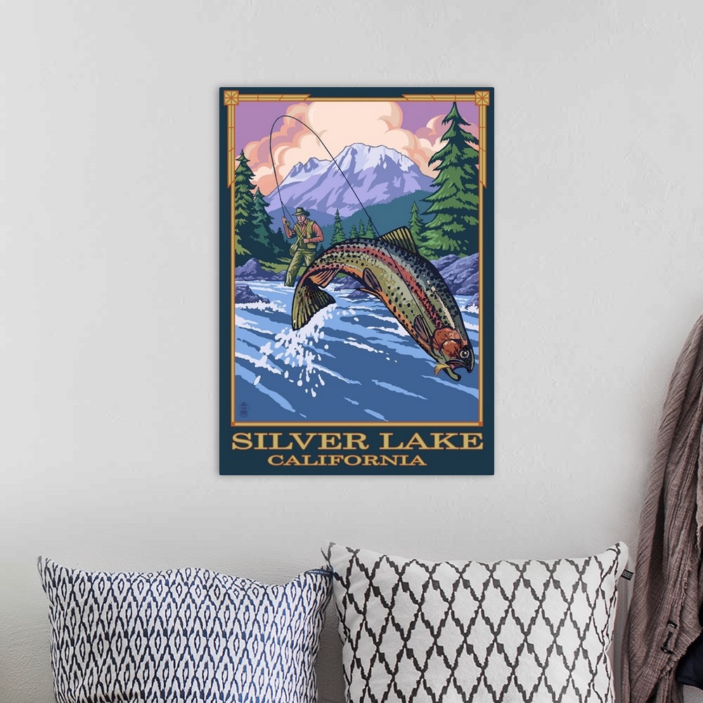 A bohemian room featuring Silver Lake, California, Fisherman