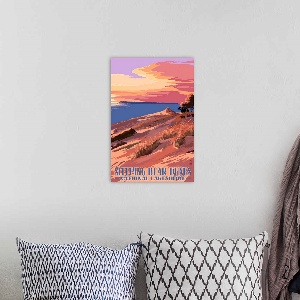 A bohemian room featuring Sleeping Bear Dunes National Lakeshore, Dunes Sunset and Bear.