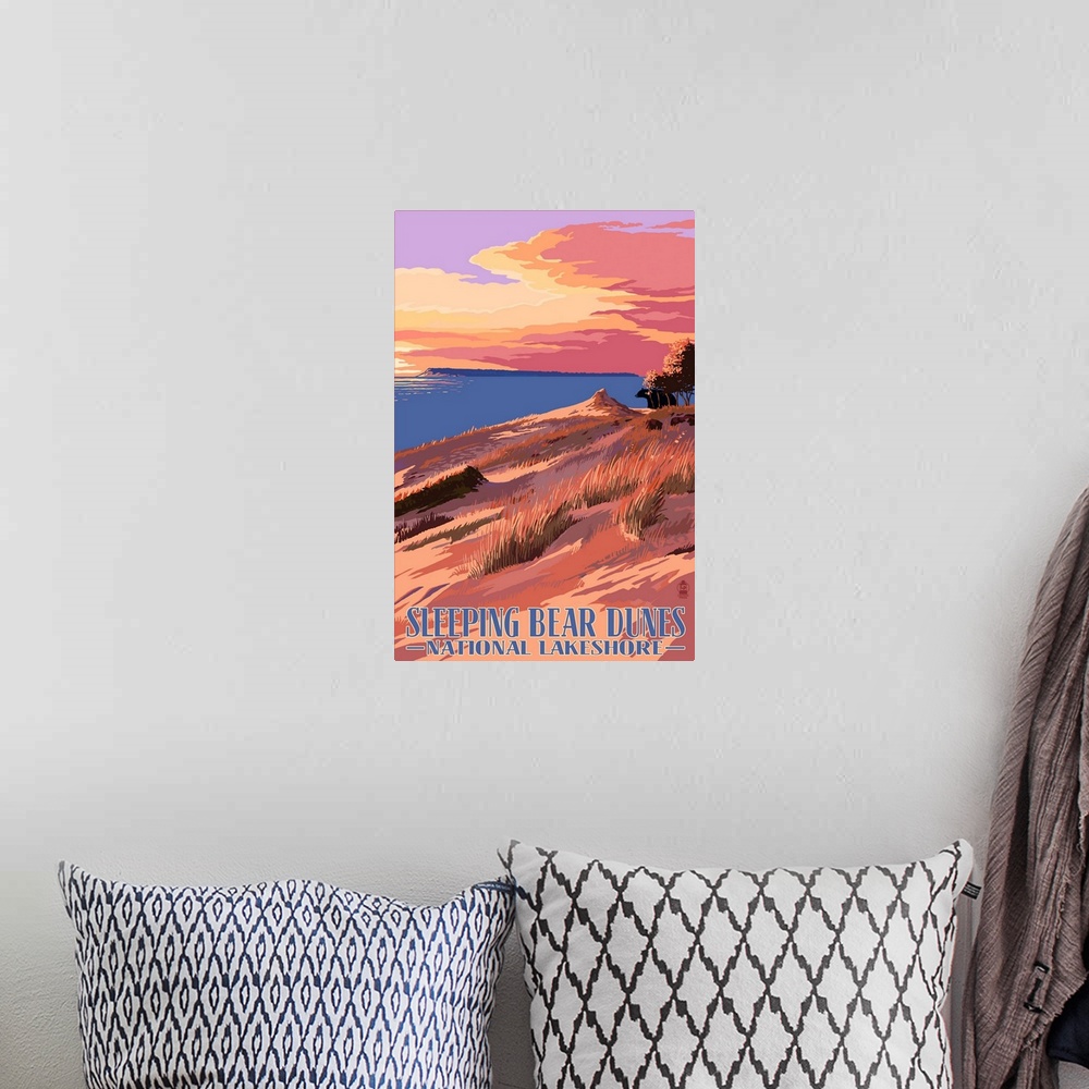 A bohemian room featuring Sleeping Bear Dunes National Lakeshore, Dunes Sunset and Bear.