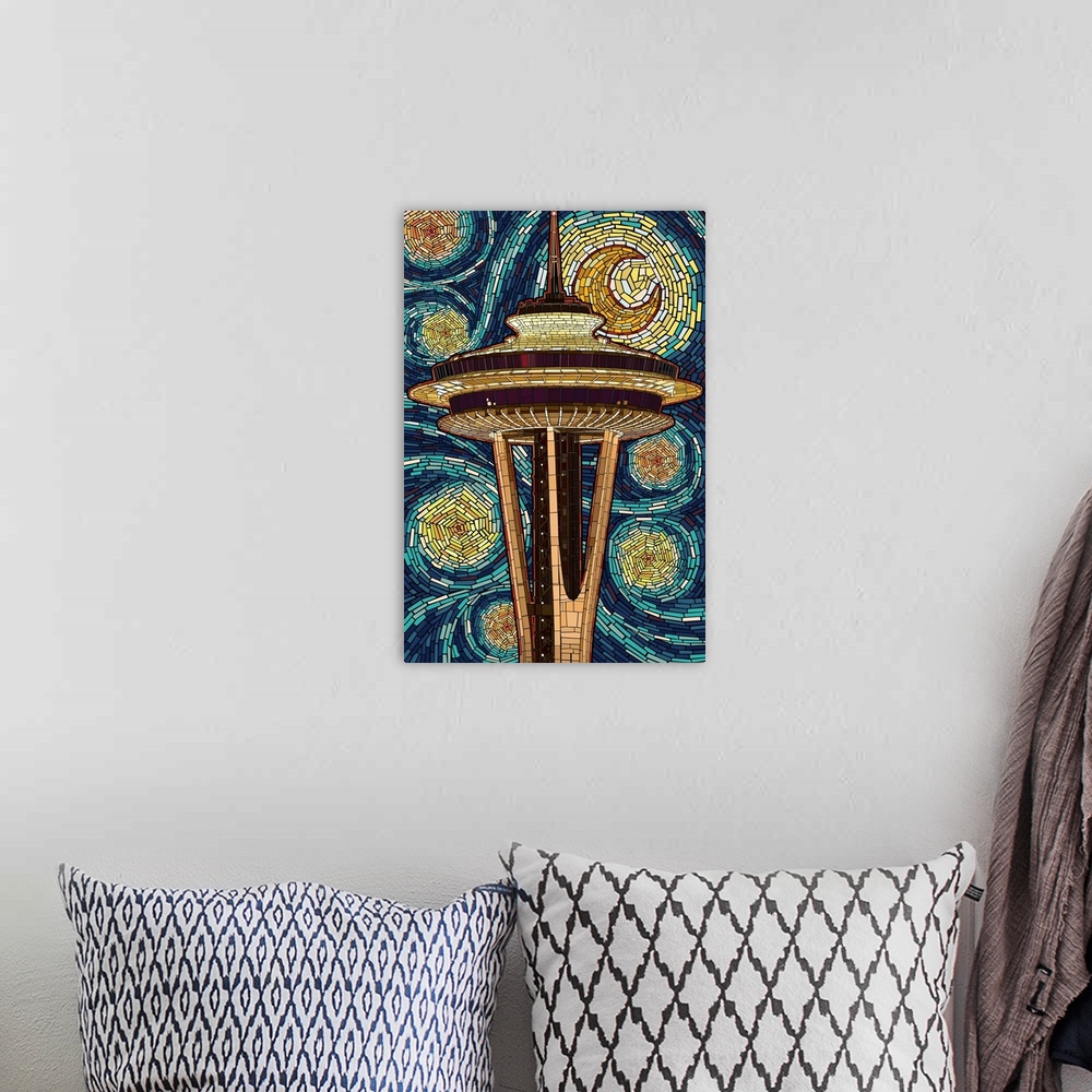 A bohemian room featuring Space Needle - Mosaic