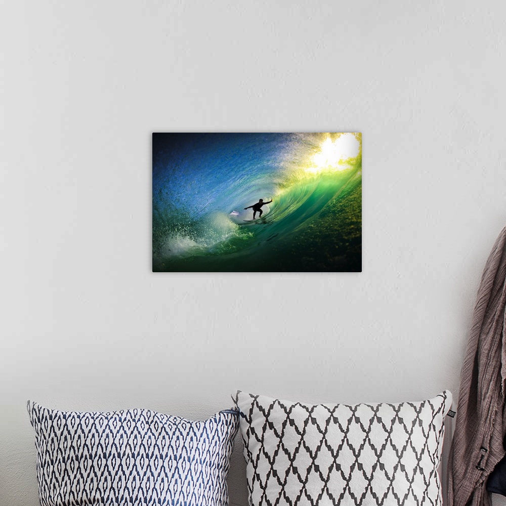 A bohemian room featuring Surfer in Tube